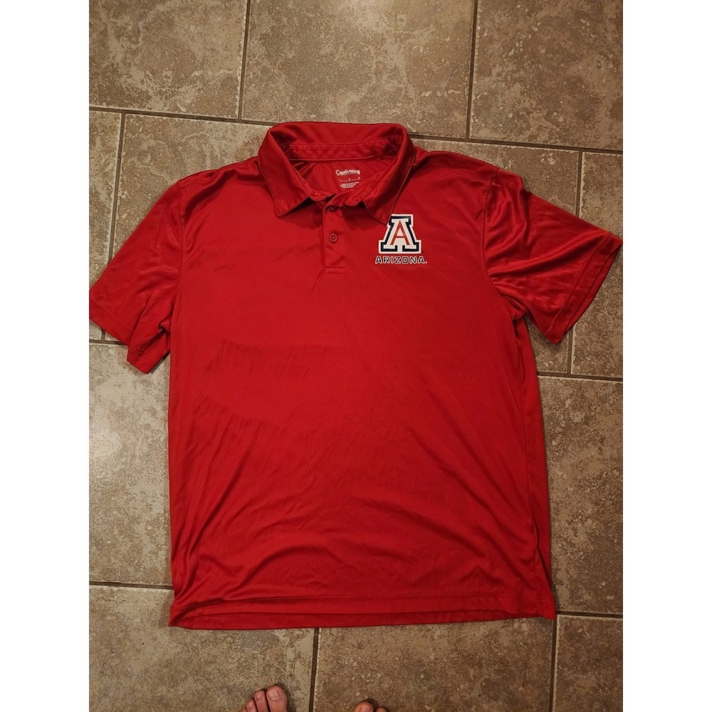 Captivating Arizona Wildcats Mens Large Red Performance Polo Shirt NCAA Fan Gear